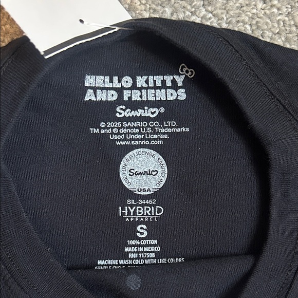 Hello Kitty Black Tee with Pink Accents - Picture 3 of 4